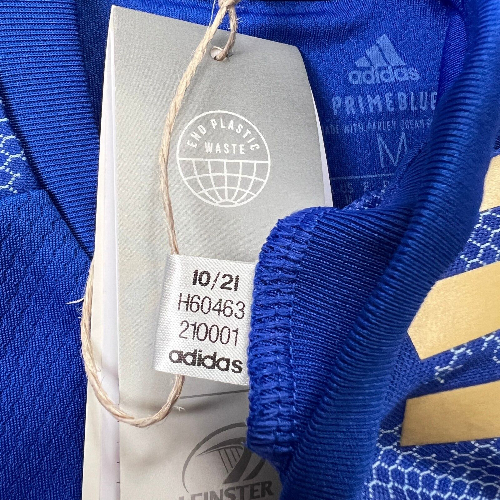Leinster Jersey Rugby Performance Blue Shirt H60463 Adidas Mens Size M