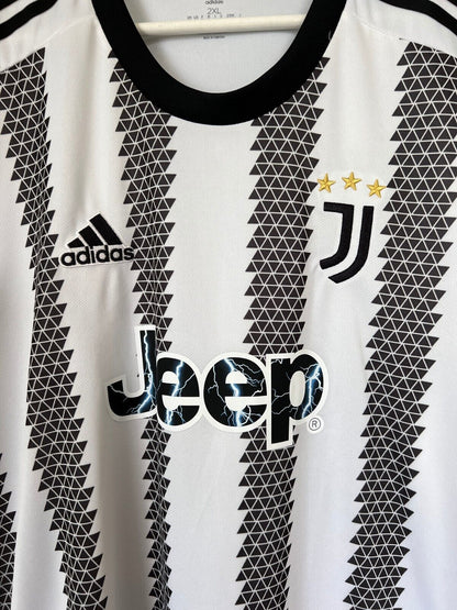 Juventus Jersey 2022-23 Home Soccer Shirt H38907 Adidas Mens Size 2XL