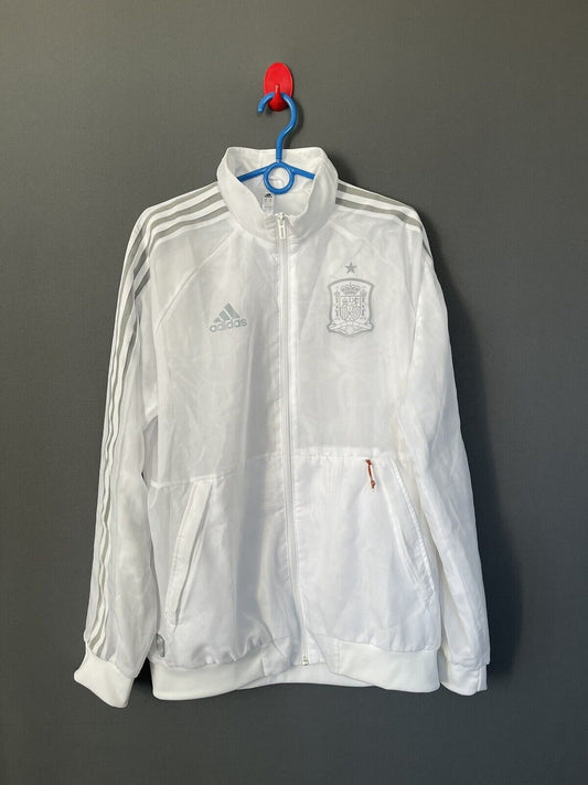 [FT6457] Spain Team Anthem Jacket Full Zip Size M Mens Football Soccer Adidas