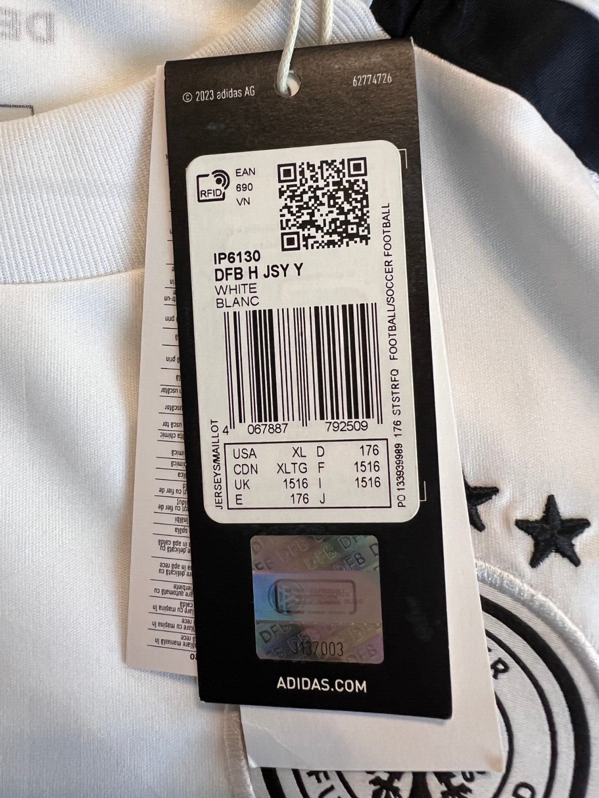 Germany Jersey 2024 Home Soccer Football Shirt Adidas IP6130 Boys Size XL