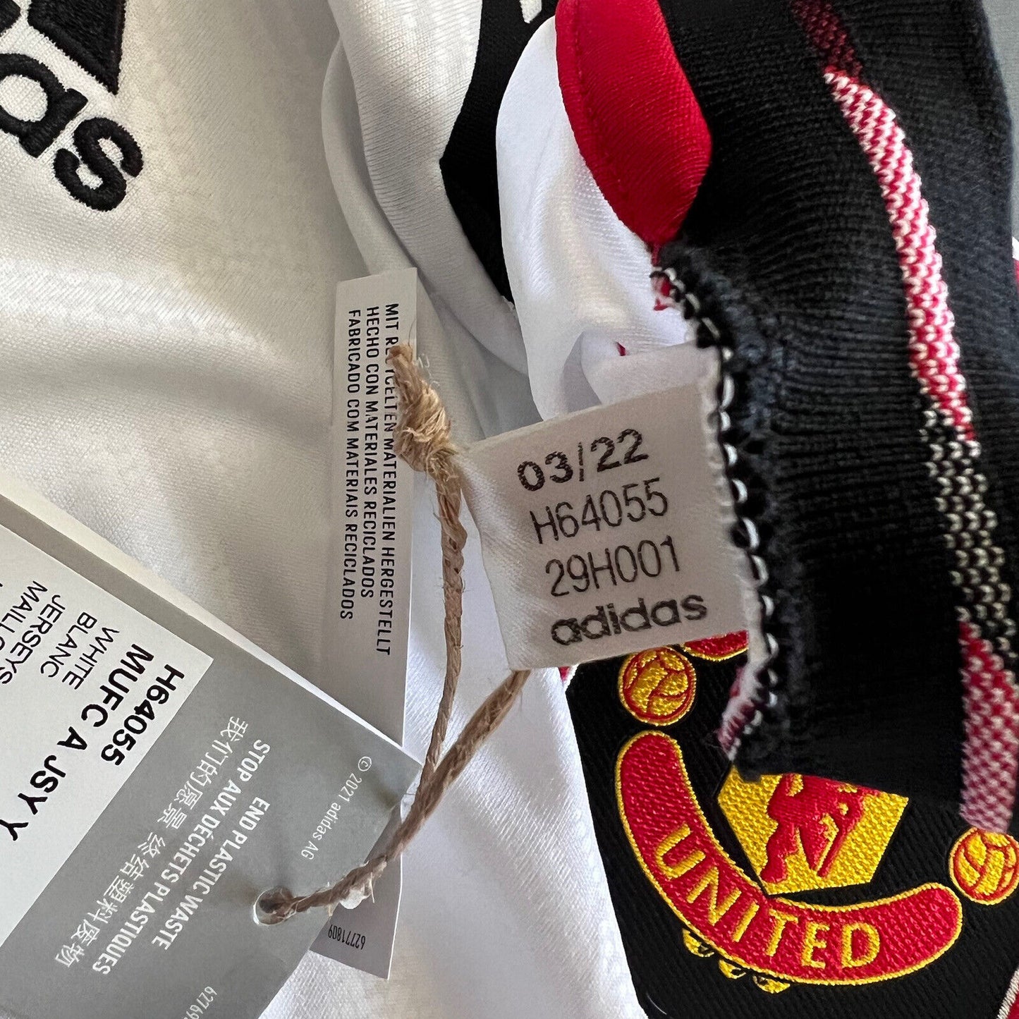 McTominay Manchester United Jersey 22-23 Away Size L Boys Adidas Football Shirt