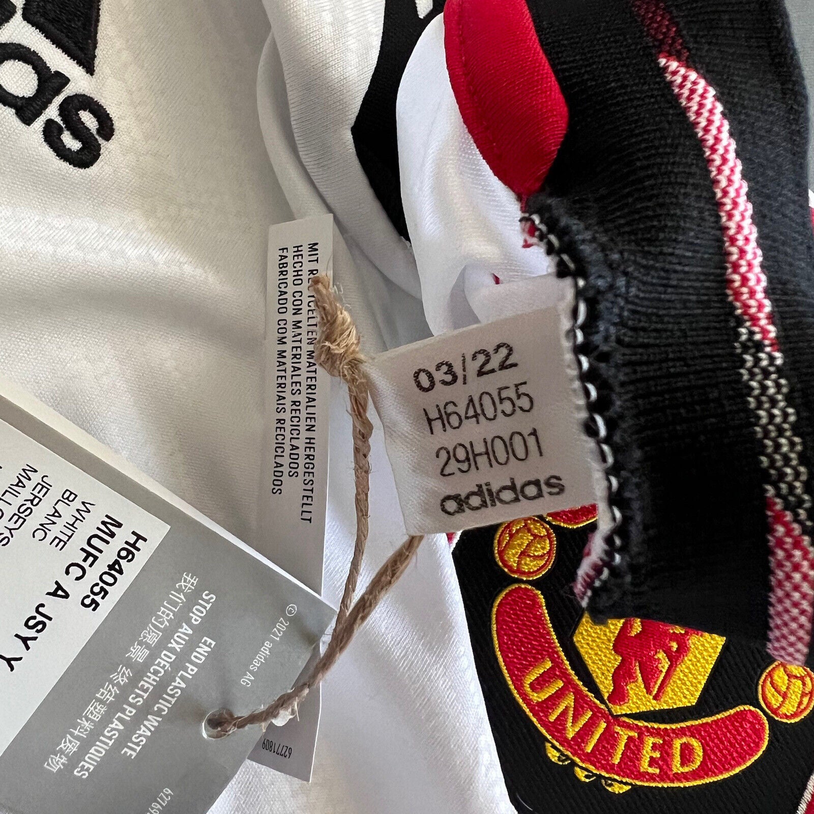 McTominay Manchester United Jersey 22-23 Away Size L Boys Adidas Football Shirt
