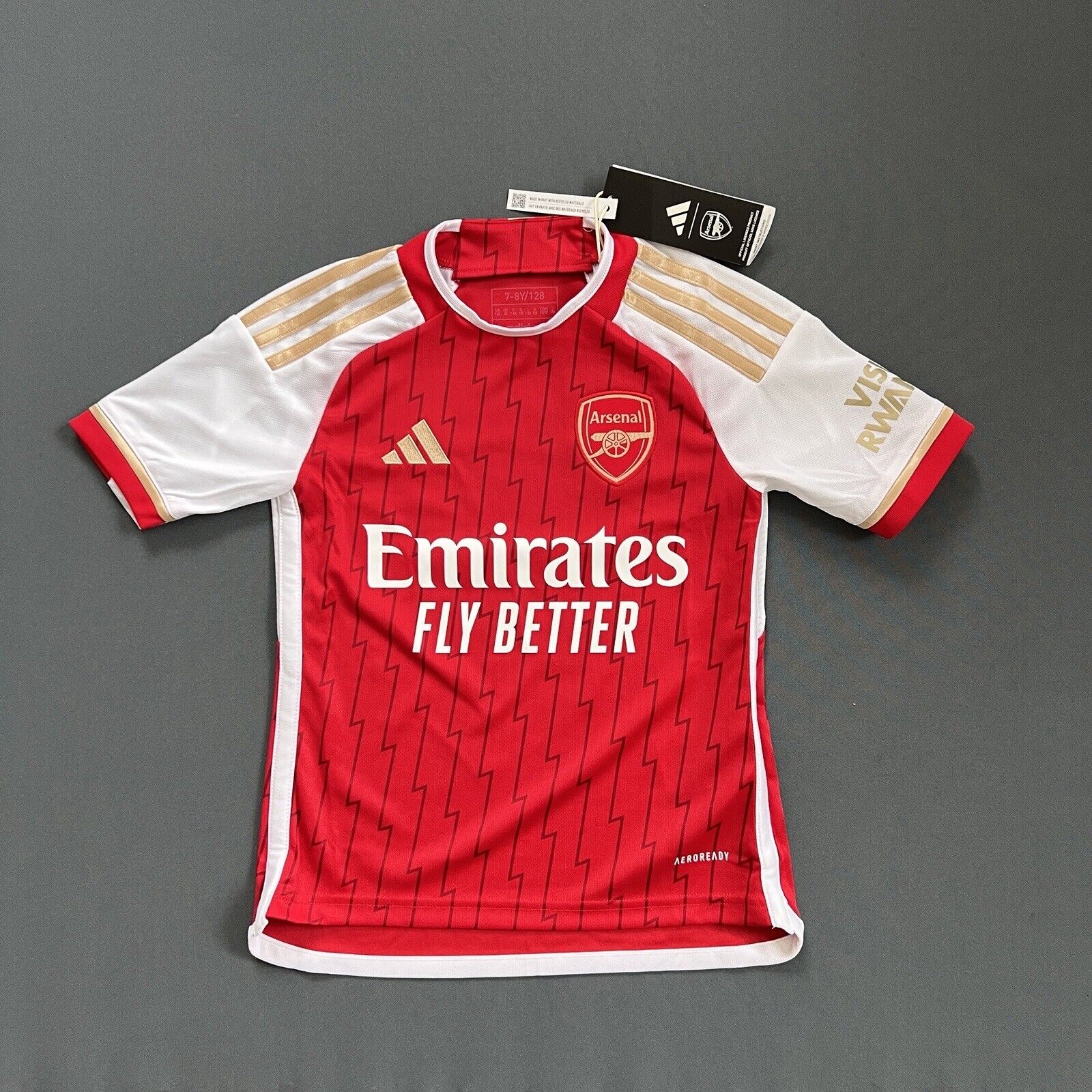 Martinelli Arsenal Jersey 23/24 Home Soccer Shirt HZ2133 Adidas Boys Size XS