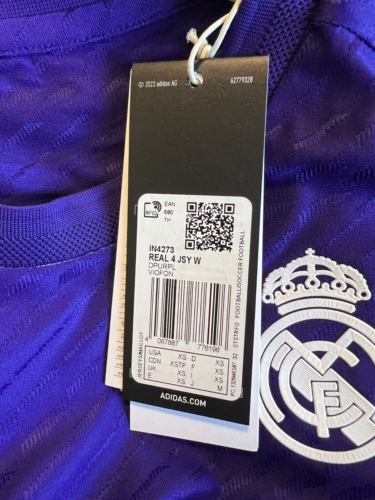 Real Madrid Jersey Fourth 23/24 Soccer Shirt IN4273 Adidas Y-3 Womens Sz XS