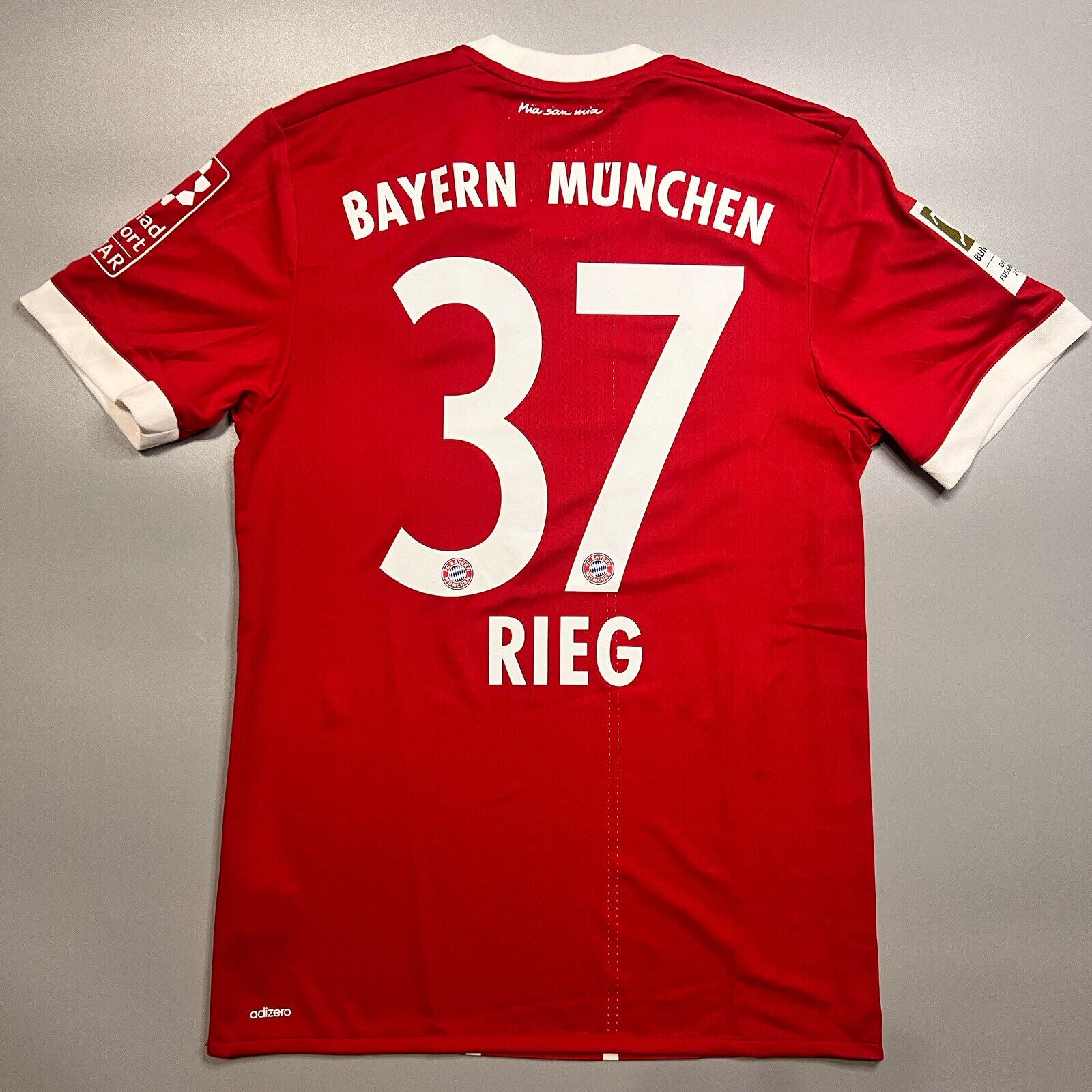 Bayern Munich Jersey 2017/18 Home Match Worn Mens Size 7 Football Shirt Adidas