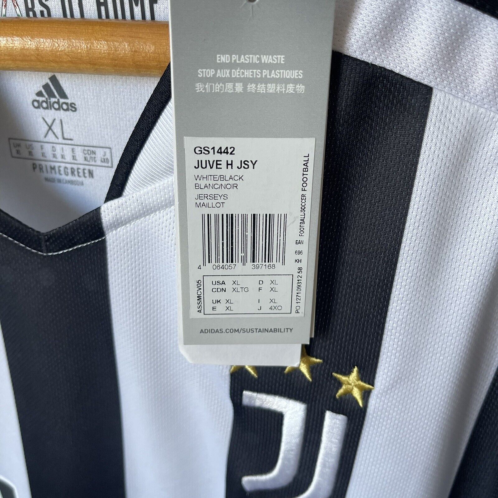JUVENTUS JERSEY 2021-22 HOME SIZE XL MENS FOOTBALL SOCCER SHIRT ADIDAS GS1442