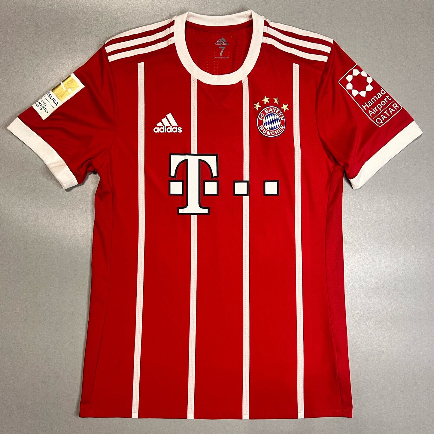 Bayern Munich Jersey 2017/18 Home Match Worn Mens Size 7 Football Shirt Adidas