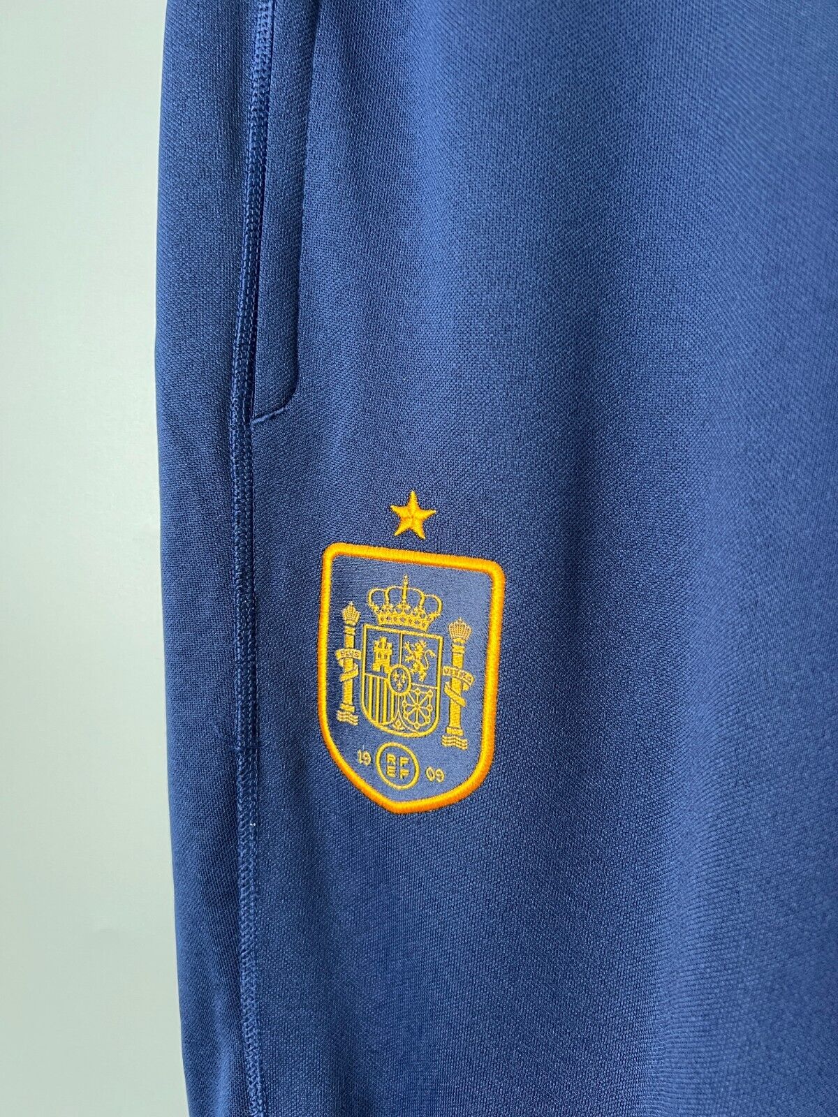 Spain Travel Pants 22/23 Blue Football Soccer Adidas HE8819 Mens Size S