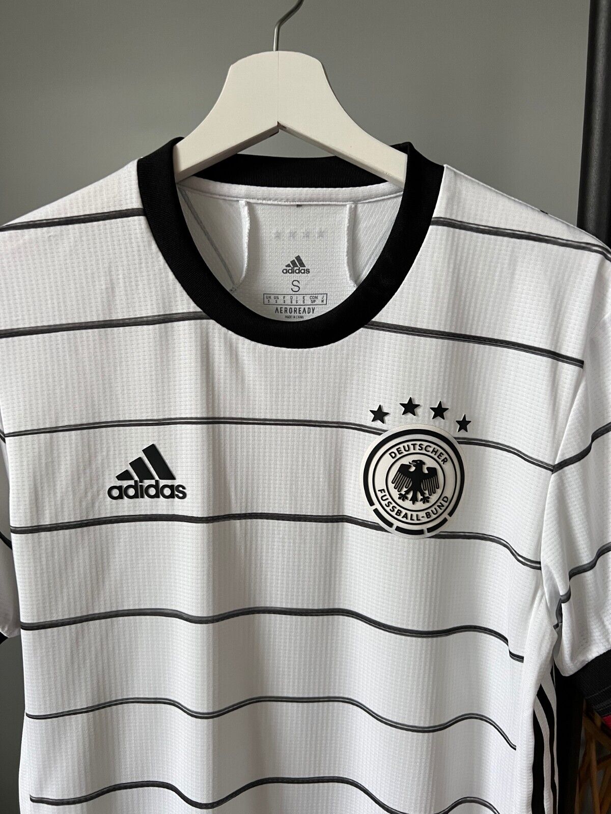 Germany Jersey 2020 Home Authentic Soccer Shirt Adidas EH6104 Mens Size S