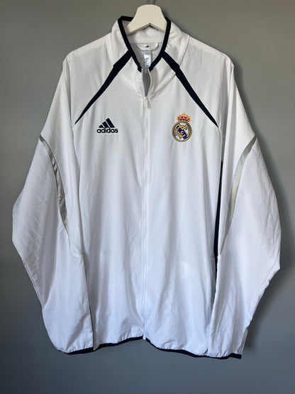 Real Madrid Teamgeist Jacket 2006x2021 White Soccer Adidas HA2537 Mens Size XXL
