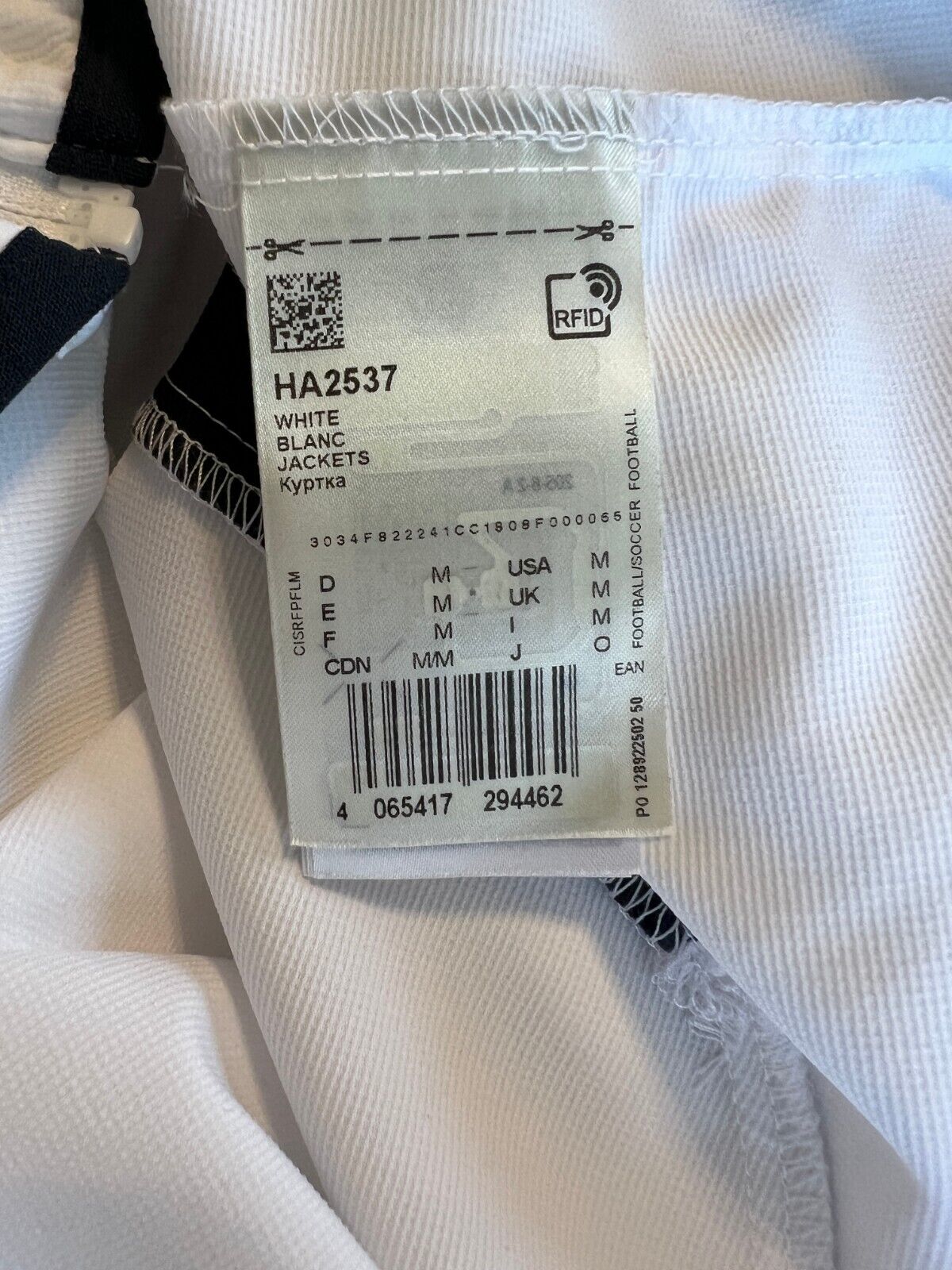 Real Madrid Teamgeist Jacket 2006 x 2021 White Soccer Adidas HA2537 Mens Size M