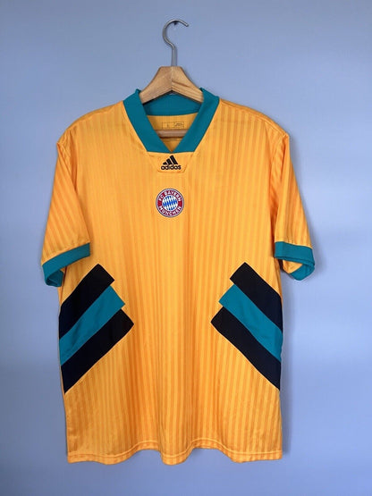 Bayern Munich Jersey Icon Mens Soccer Shirt Yellow Adidas HT8833 Size L