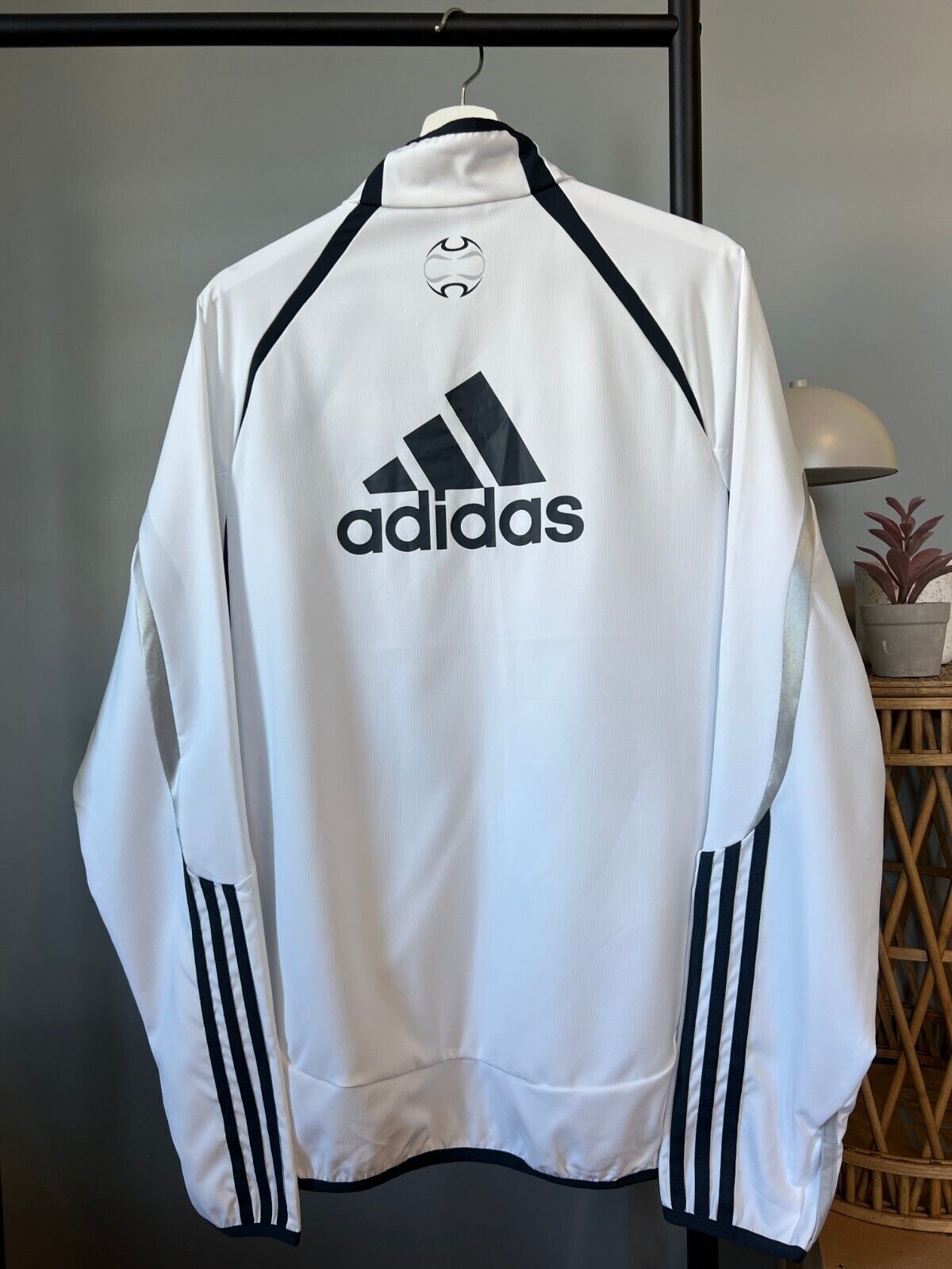 Real Madrid Teamgeist Jacket 2006 x 2021 White Soccer Adidas HA2537 Mens Size M