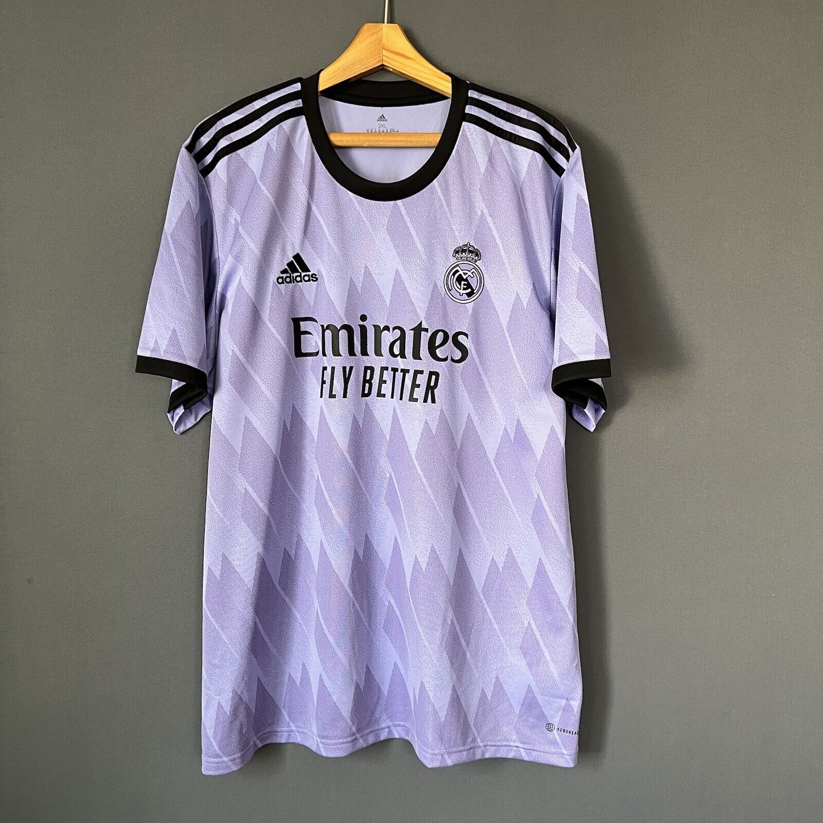 Benzema Real Madrid Jersey 2022-2023 Away Mens Football Shirt Size XXL Adidas