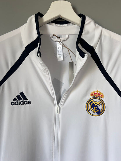 Real Madrid Teamgeist Jacket 2006x2021 White Soccer Adidas HA2537 Mens Size XXL
