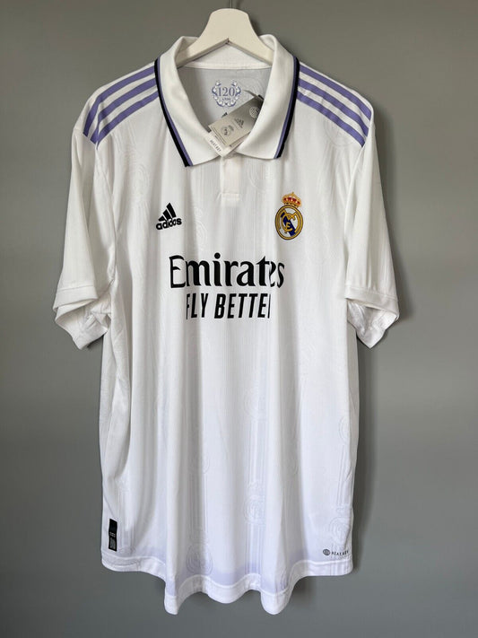 Real Madrid Jersey 22/23 Home Authentic Soccer Shirt HF0292 Adidas Mens Size 2XL