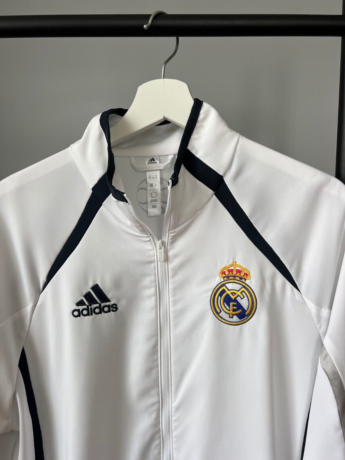 Real Madrid Teamgeist Jacket 2006 x 2021 White Soccer Adidas HA2537 Mens Size M