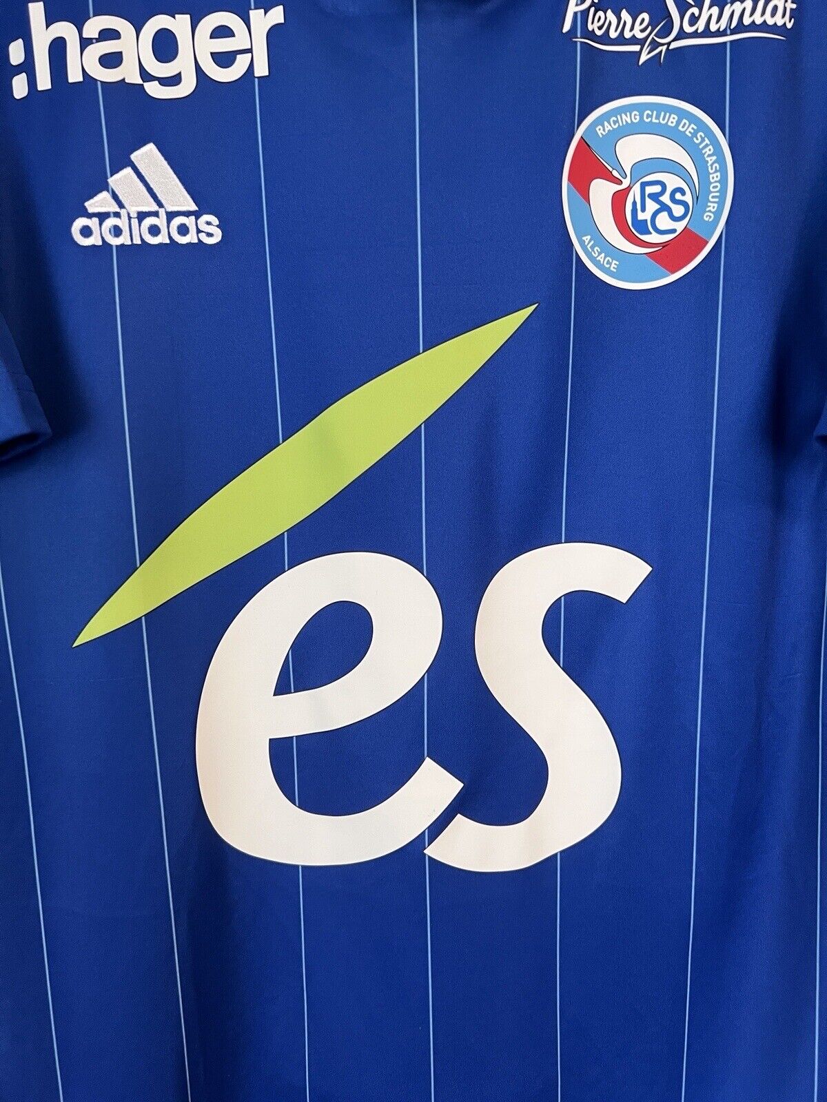 Strasbourg Jersey Home 2023 Mens Soccer Shirt Maillot Adidas Size L