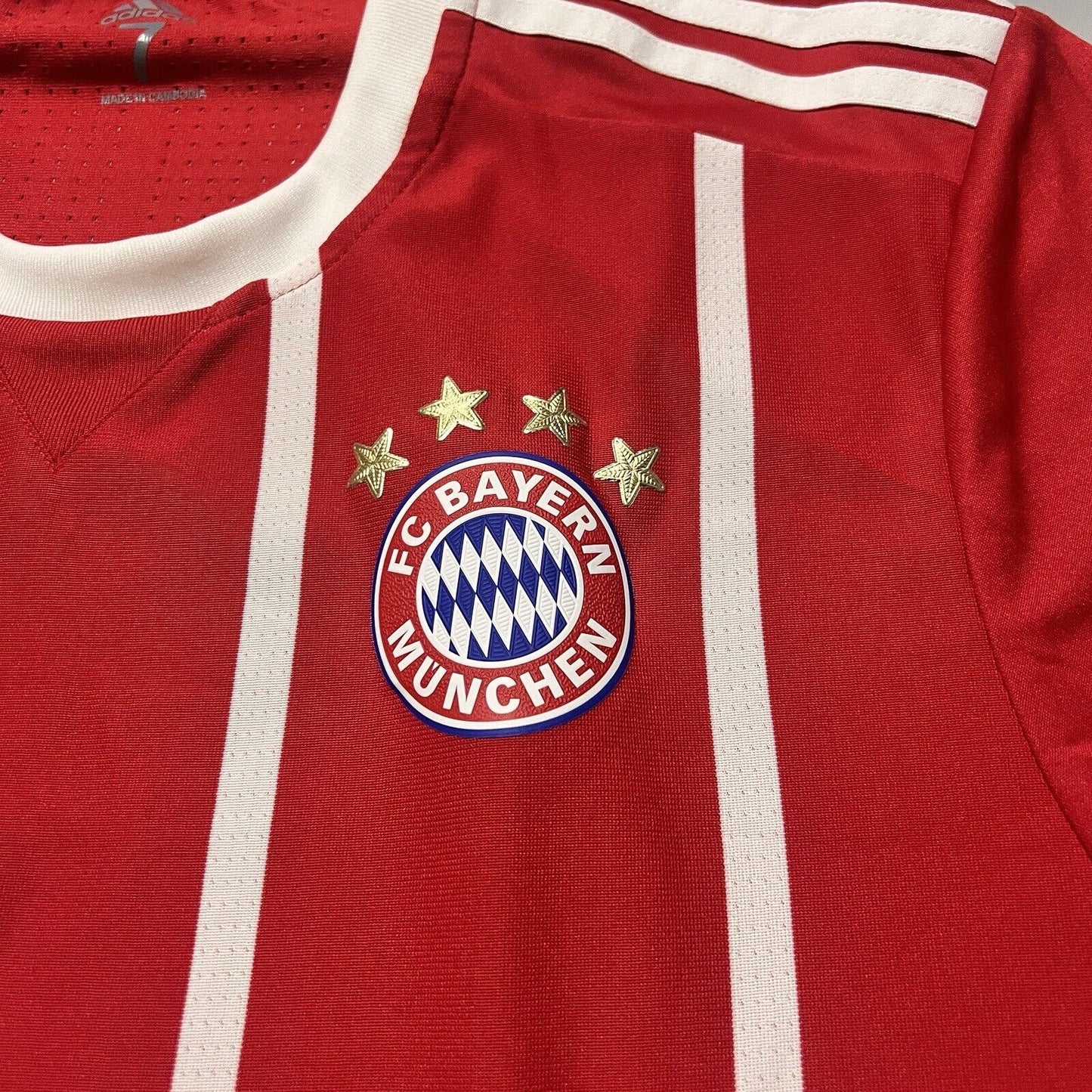 Bayern Munich Jersey 2017/18 Home Match Worn Mens Size 7 Football Shirt Adidas