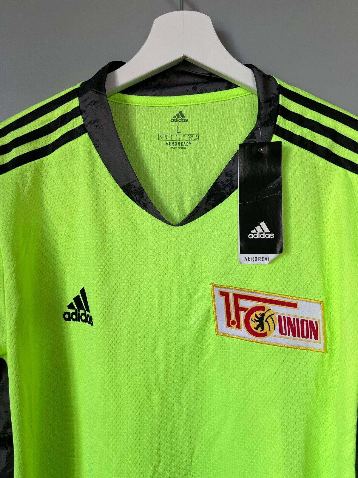1. FC Union Berlin Jersey 20/21 Goalkeeper Soccer Shirt Adidas Mens Size L