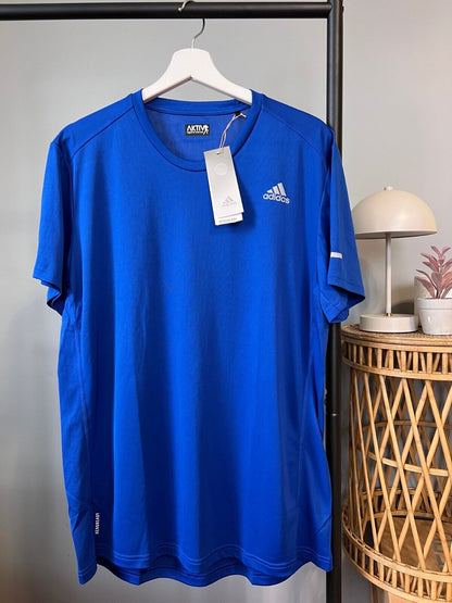 Adidas Mens Blue Running T-Shirt Size L Athletic Jersey GC9094