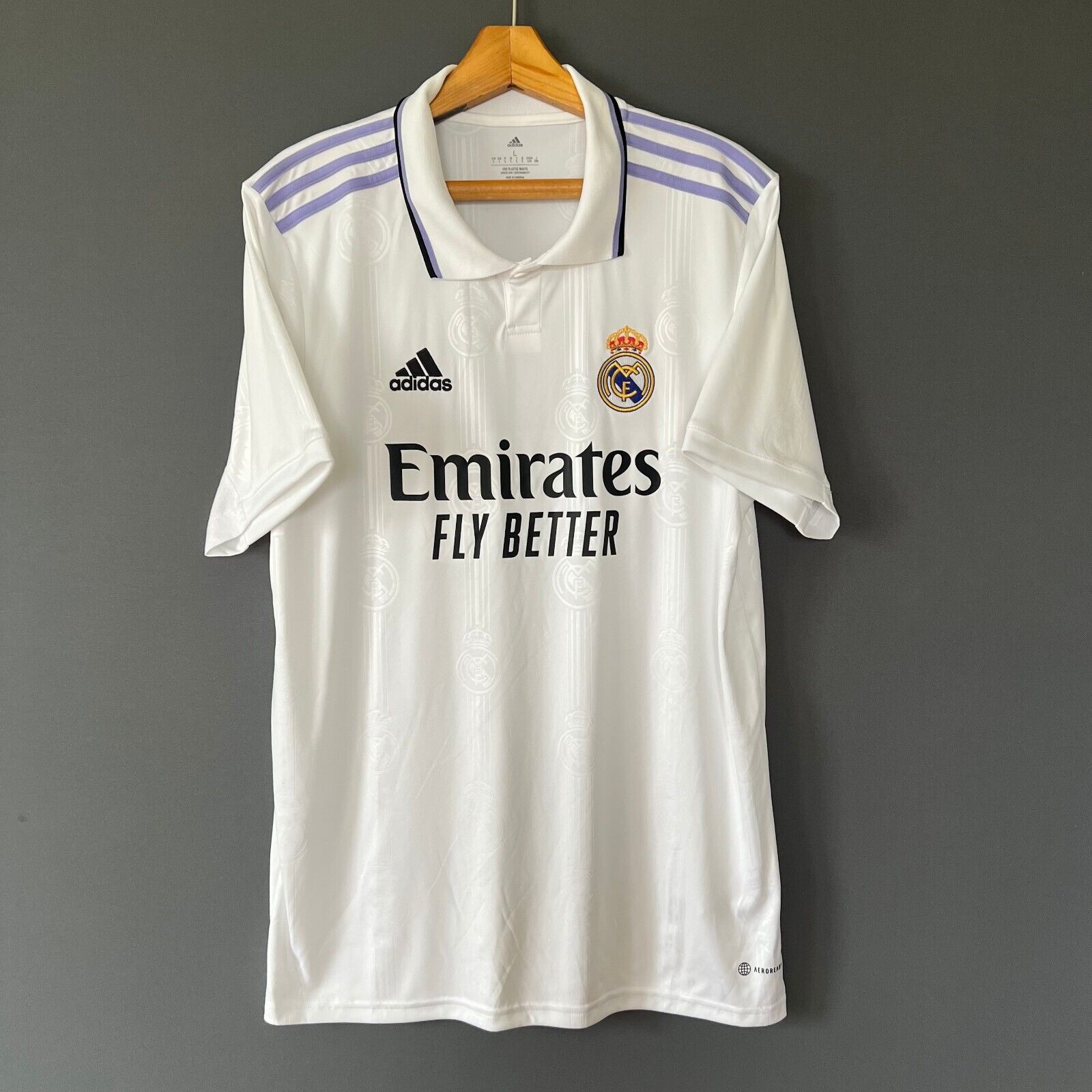 Real Madrid Jersey 2022-2023 Home Mens Football Shirt Large HF0291 Adidas