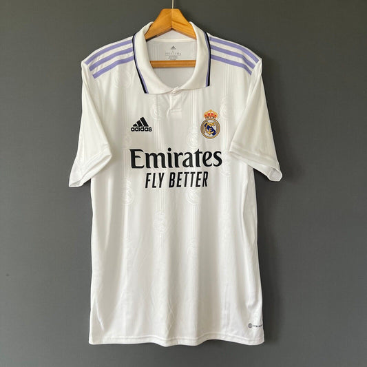 Real Madrid Jersey 2022-2023 Home Mens Football Shirt Large HF0291 Adidas