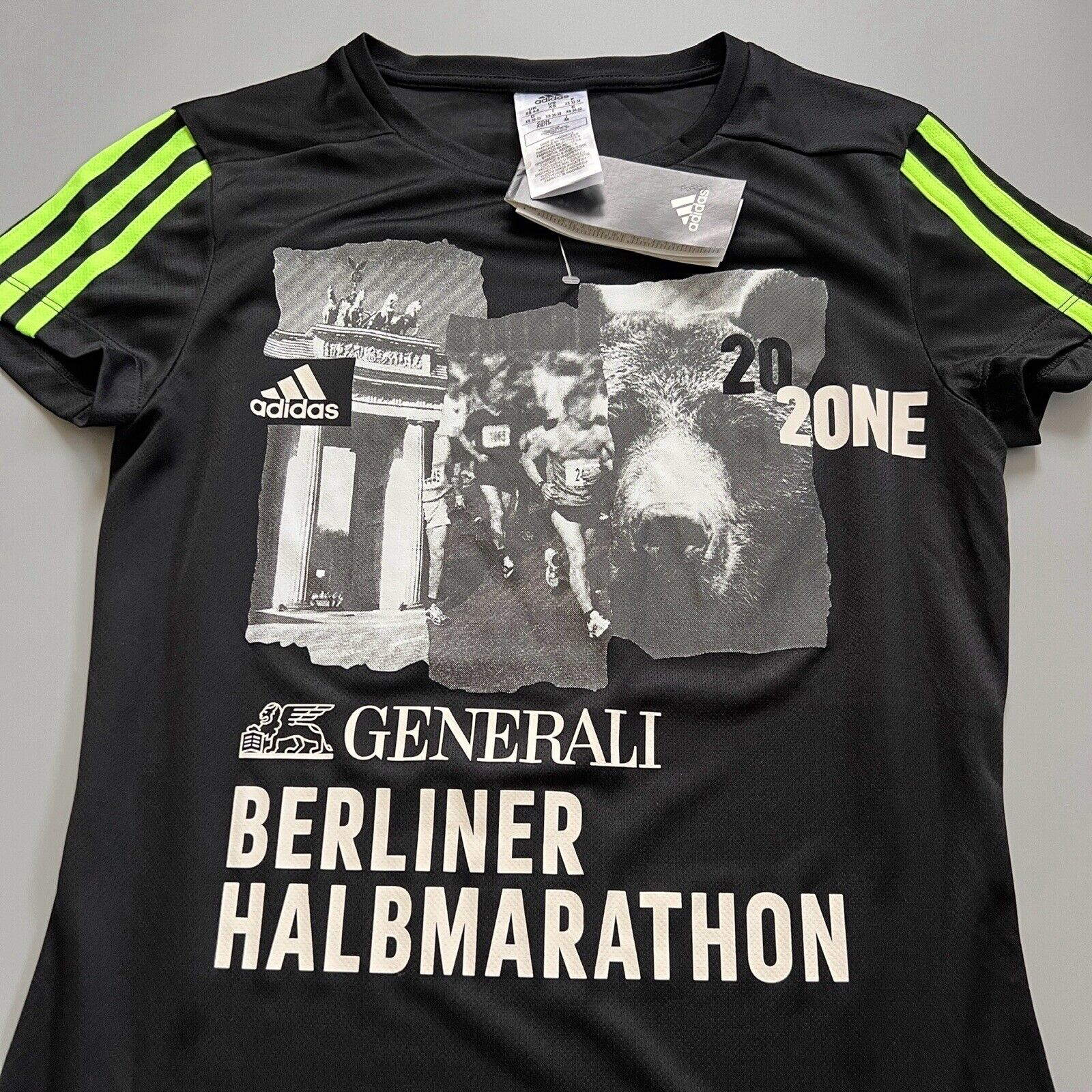 Adidas Running Shirt Berlin Marathon 2020 Size XS Womens GK9260
