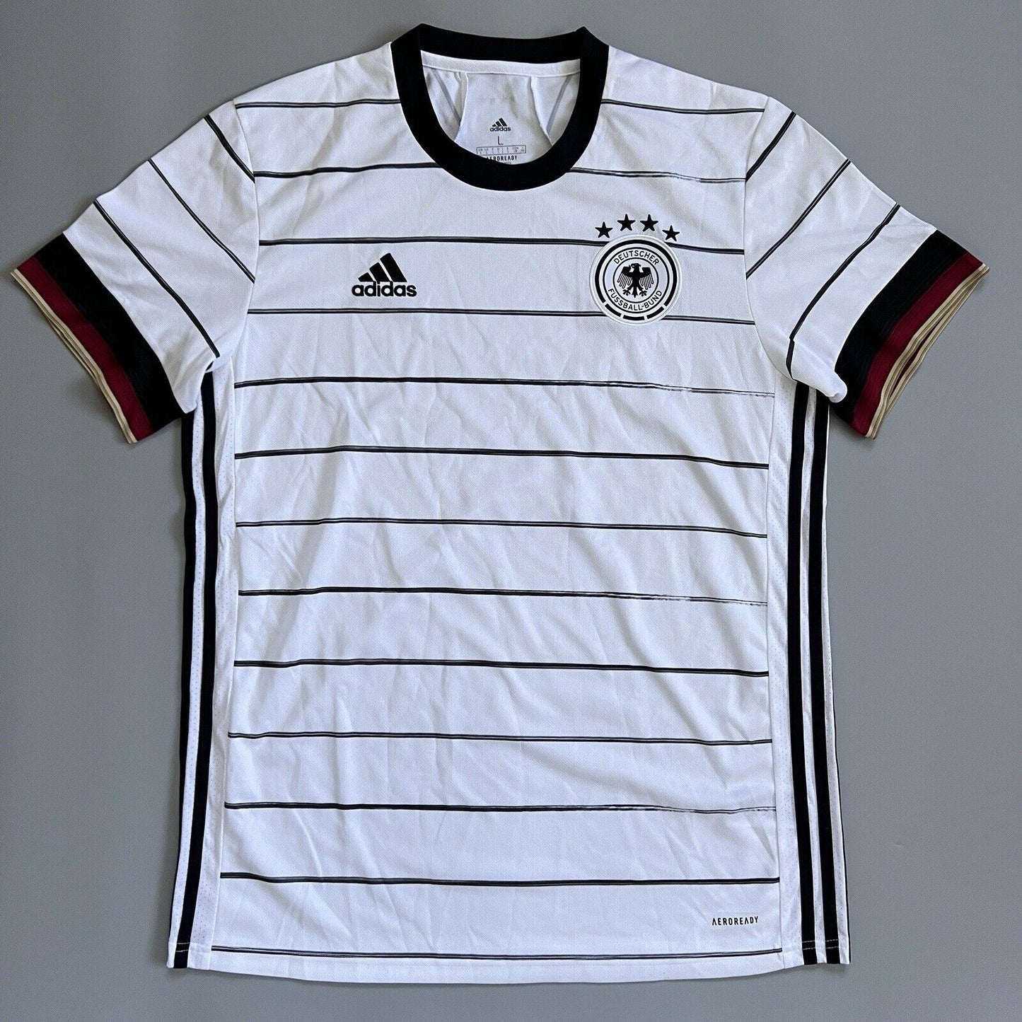 Germany Jersey Home 2019-2021 EH6105 Adidas Mens Football Shirt Size L