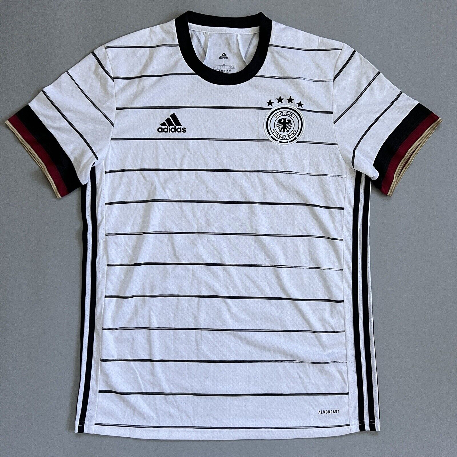Germany Jersey Home 2019-2021 EH6105 Adidas Mens Football Shirt Size L