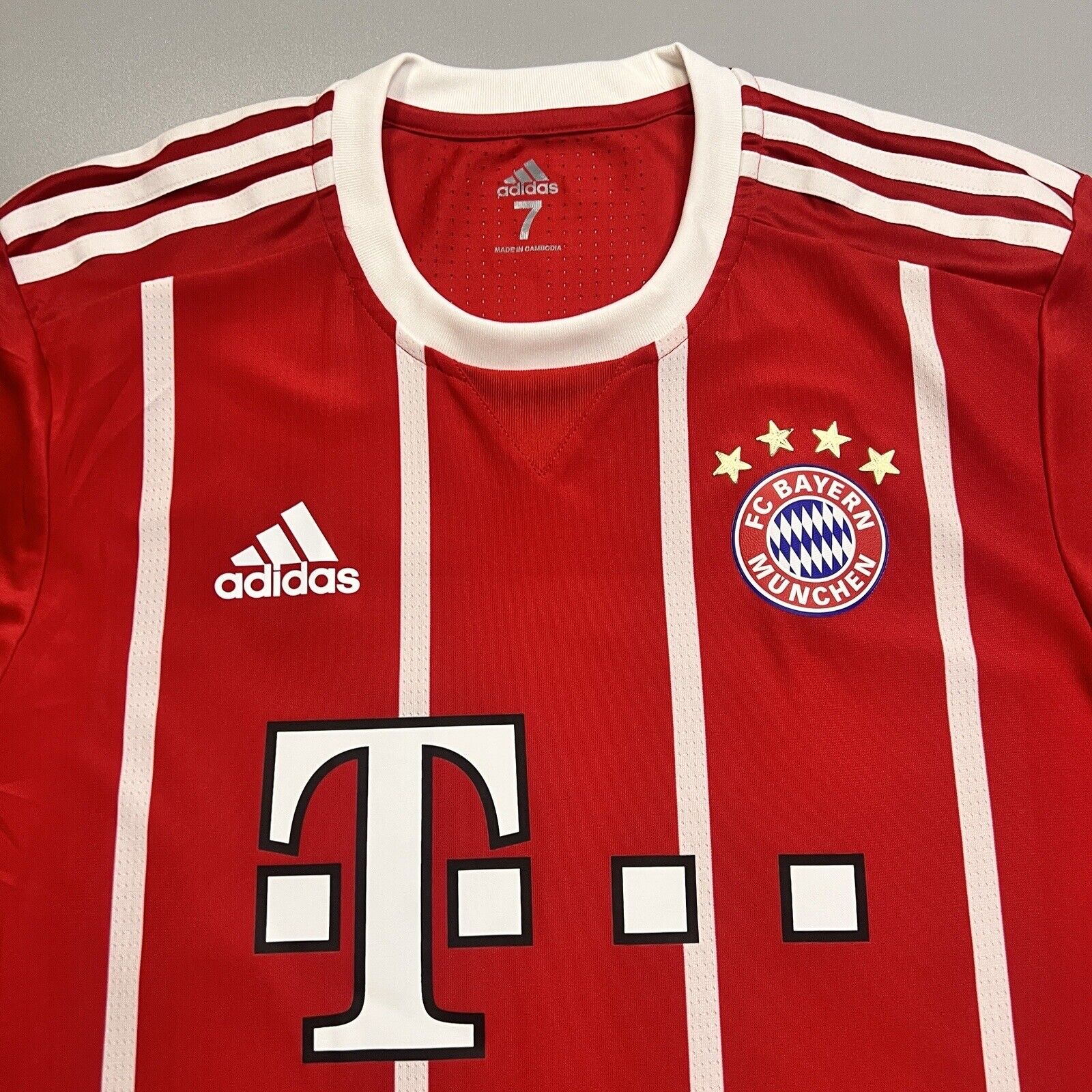 Bayern Munich Jersey 2017/18 Home Match Worn Mens Size 7 Football Shirt Adidas