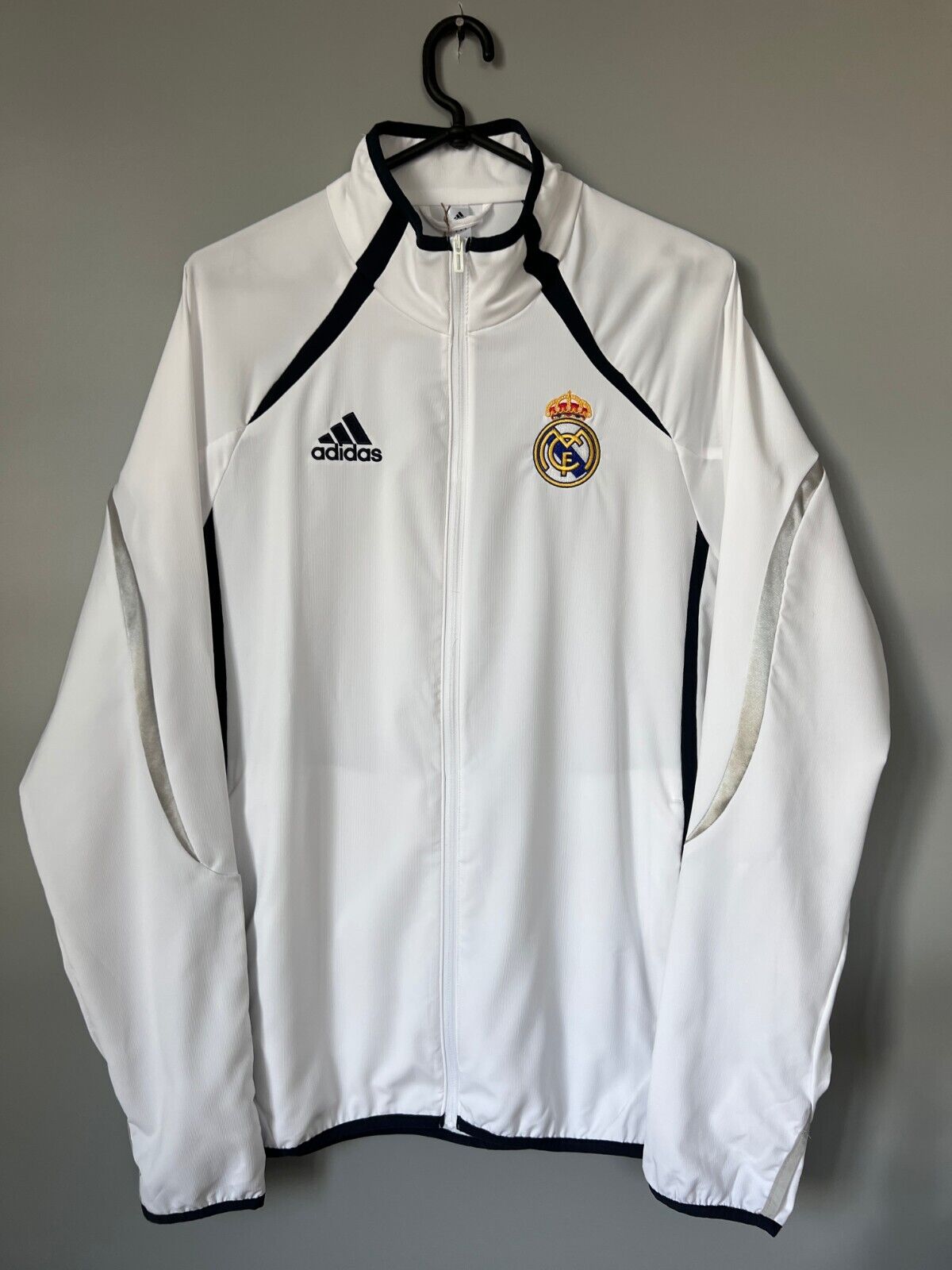 Real Madrid Teamgeist Jacket 2006 x 2021 White Soccer Adidas HA2537 Mens Size M