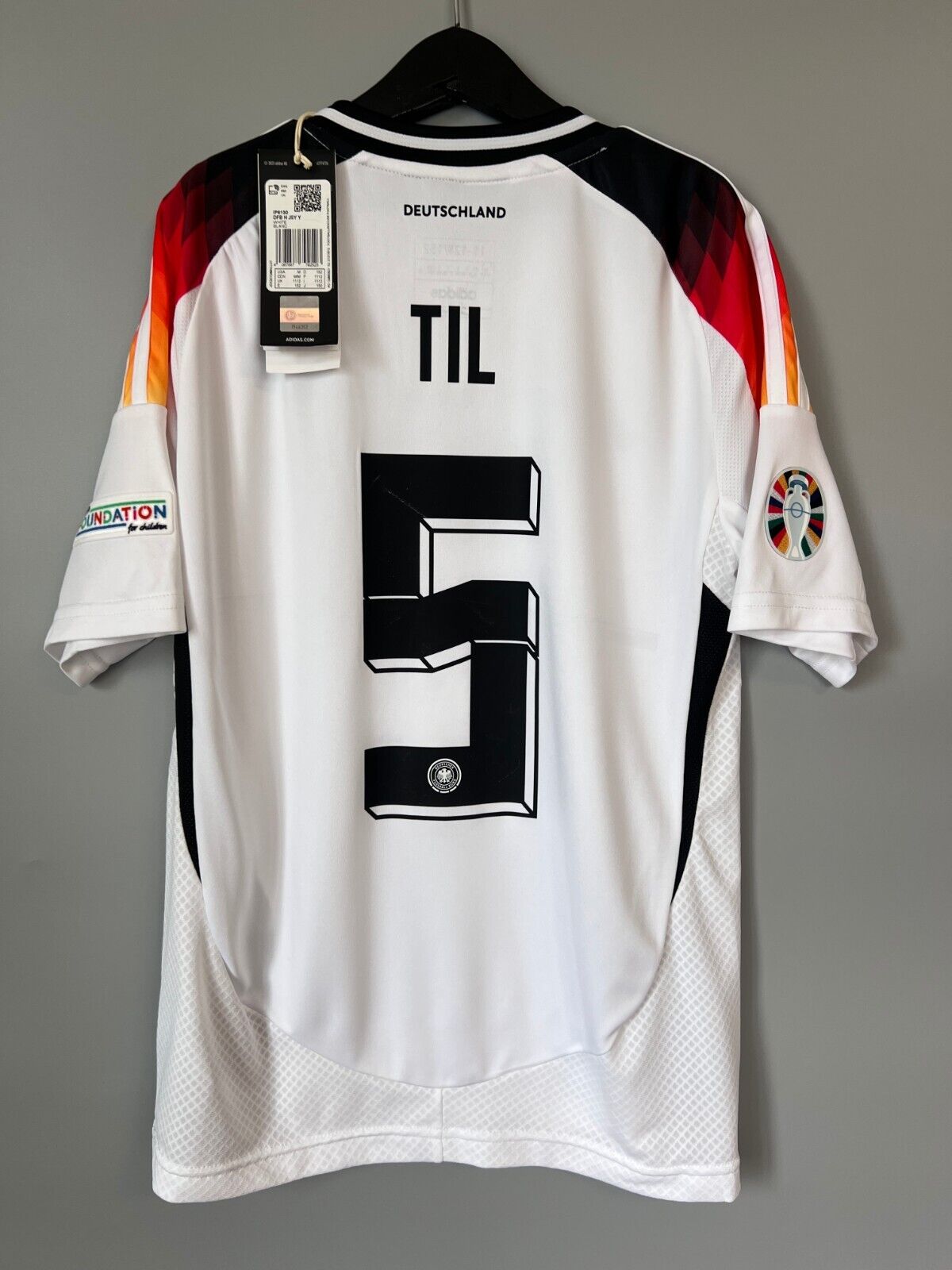 Germany Jersey 2024 Home Soccer Football Shirt Adidas DFB IP6130 Boys Size M