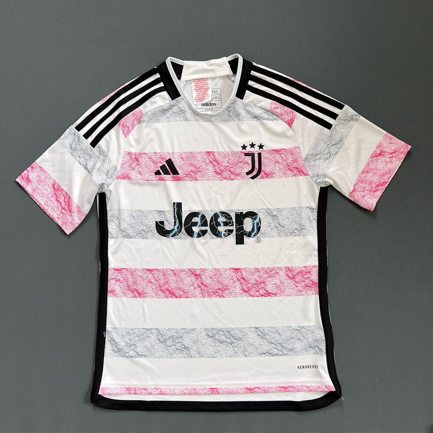 Juventus Jersey 2023/24 Away Soccer Shirt Maillot Adidas IB0503 Boys Size M