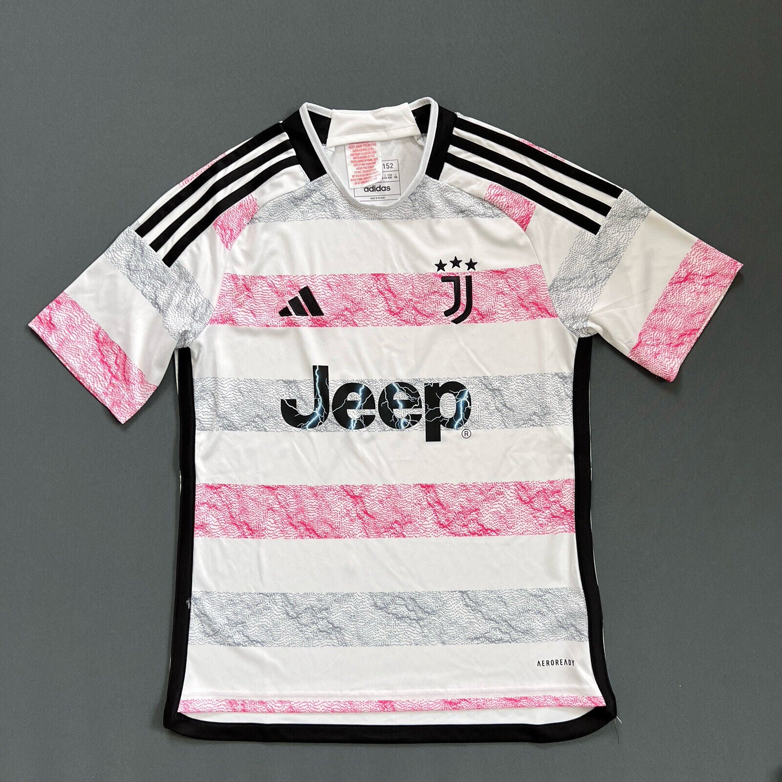 Juventus Jersey 2023/24 Away Soccer Shirt Maillot Adidas IB0503 Boys Size M