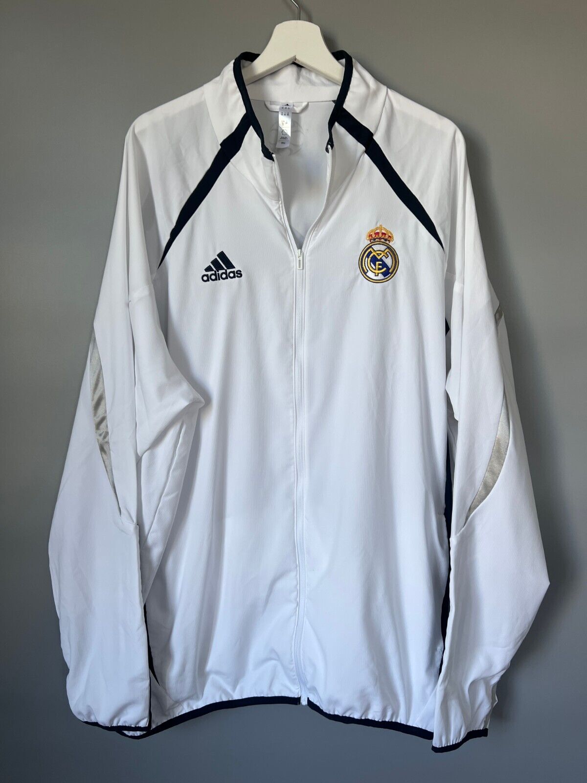 Real Madrid Jacket Teamgeist 2006x2021 White Soccer Adidas HA2537 Mens Size XXL