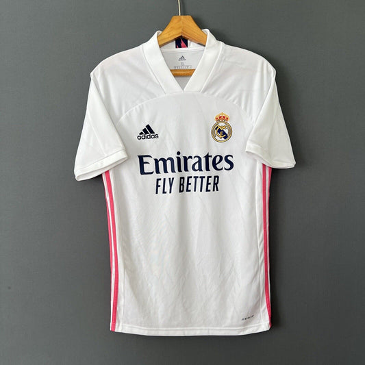 REAL MADRID JERSEY 2020/21 HOME SIZE SMALL SOCCER FOOTBALL ADIDAS FM4735