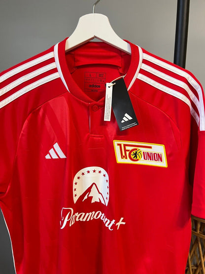 adidas 1. FC Union Berlin 23/24 Home Jersey - Red Soccer Football Shirt Size L