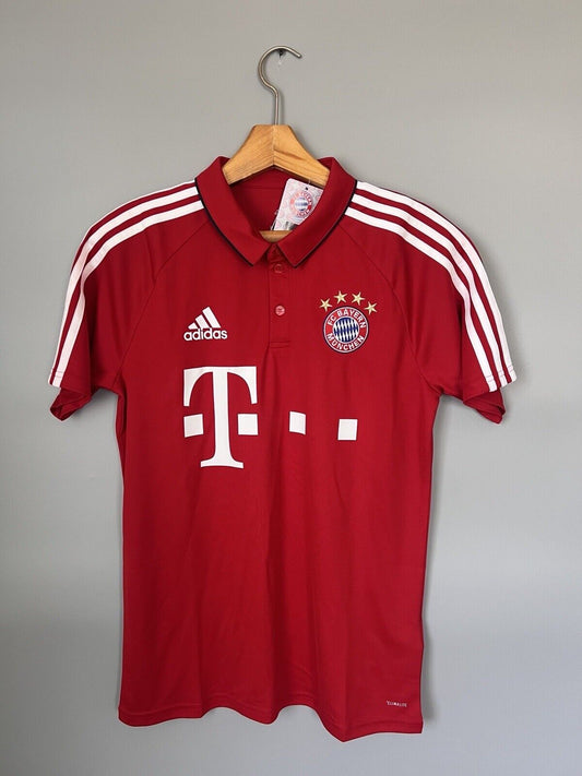 Bayern Munich Polo Jersey 2017-2018 Mens Soccer Shirt BQ2435 Adidas Size M