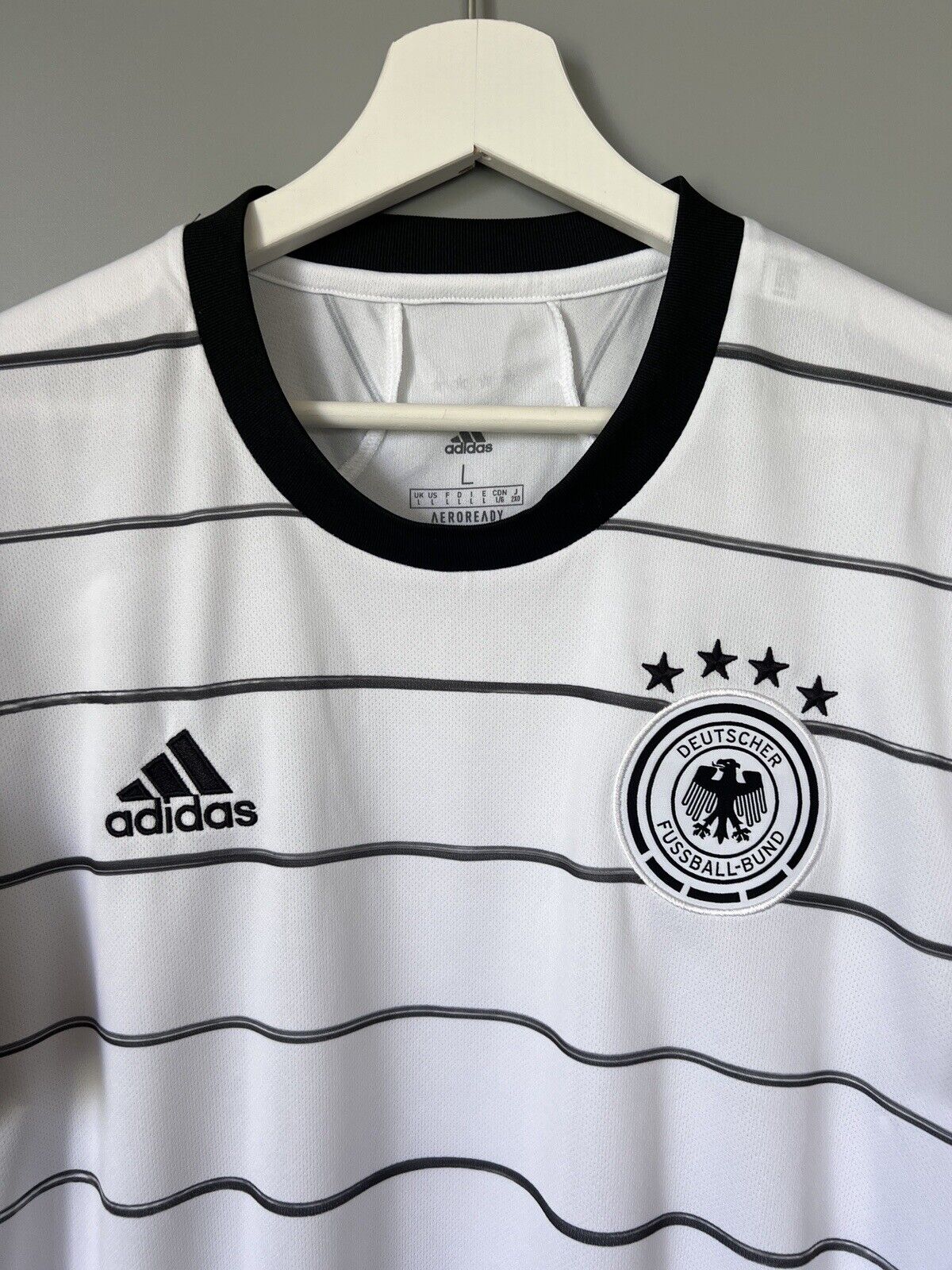 Germany Jersey Home Soccer Football Shirt Adidas DFB EH6105 Mens Size L