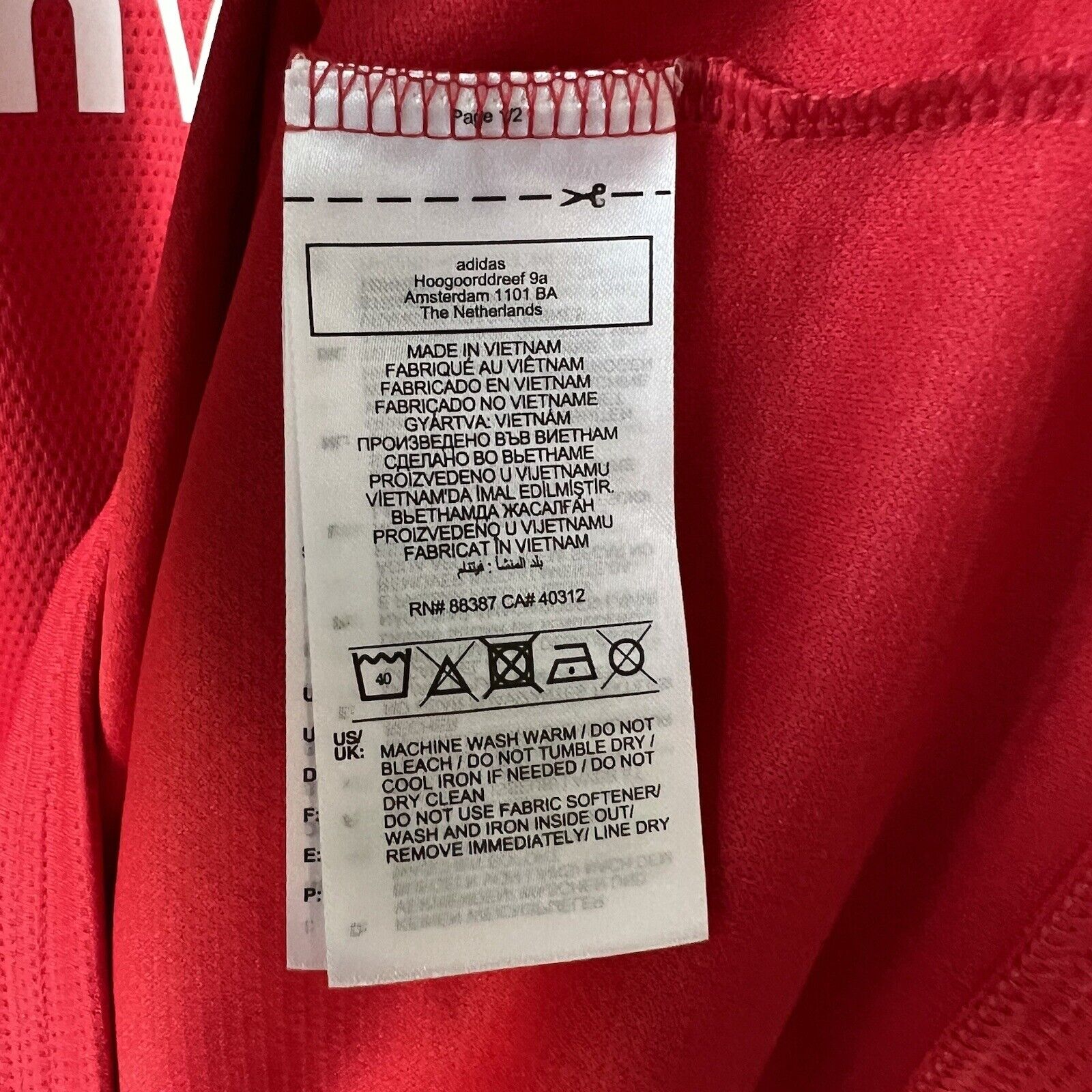 Manchester United Jersey 2021/22 Home Small Mens Soccer Shirt H31447 Adidas