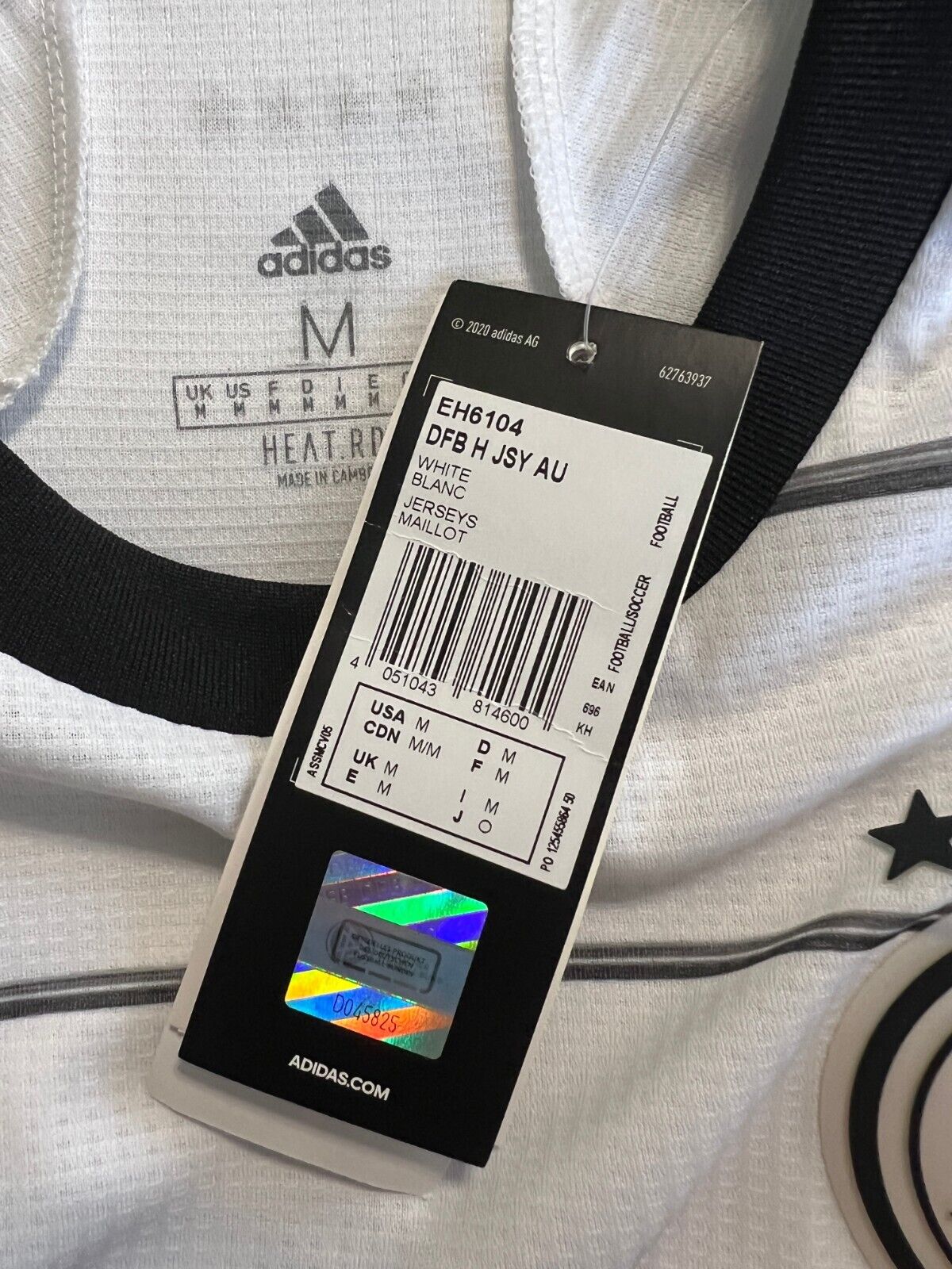 Germany Jersey 2020 Home Player Issue Soccer Shirt Adidas EH6104 Mens Size M