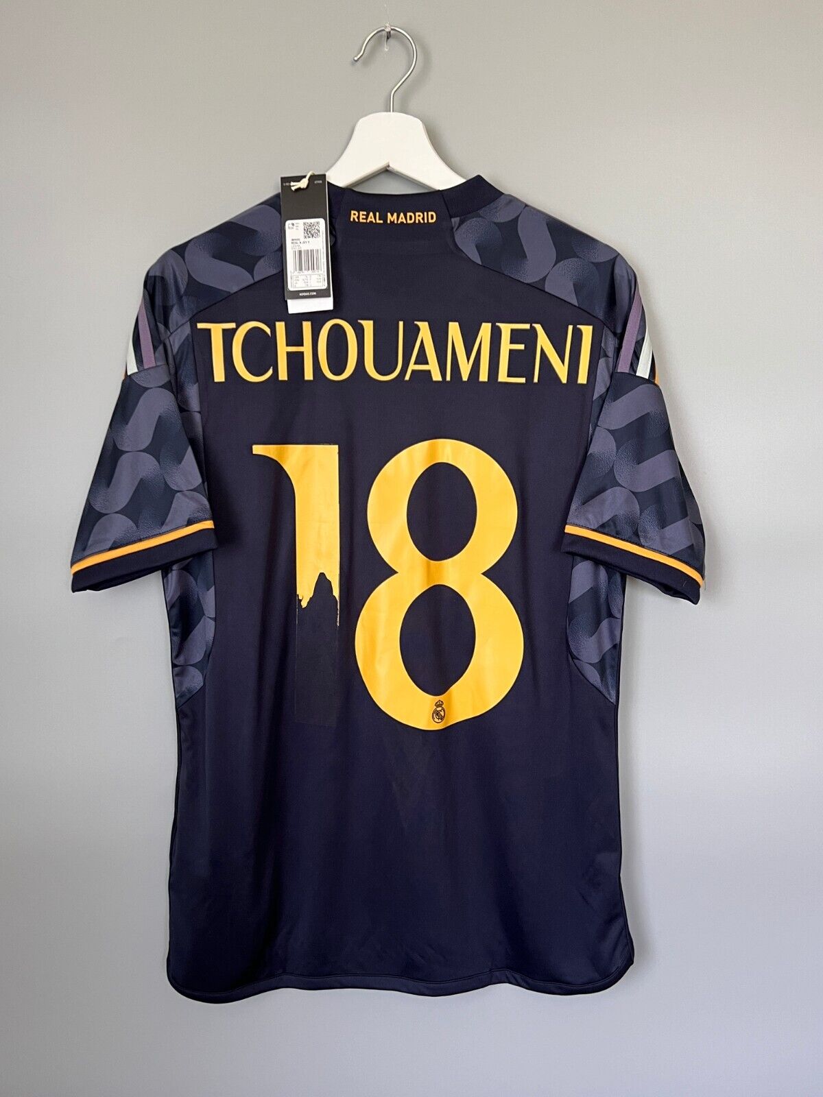 Tchouameni Real Madrid Jersey 23/24 Away Soccer Shirt IB0000 Adidas Boys Size XL