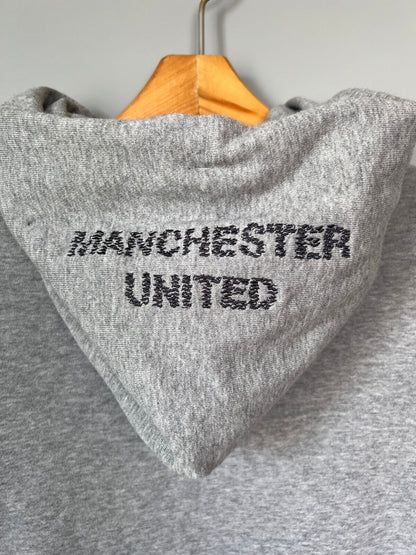 Manchester United Hoodie Gray FR3869 Adidas Football Soccer Mens Size S