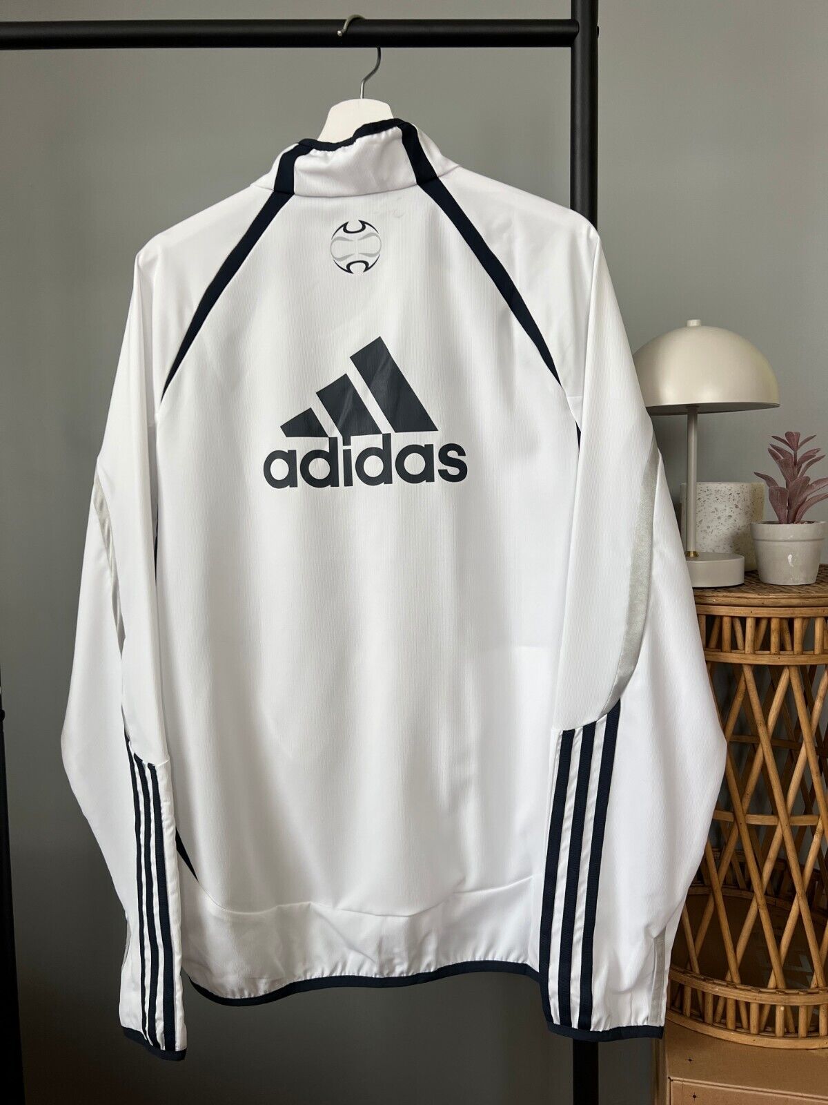 Real Madrid Teamgeist Jacket 2006 x 2021 White Soccer Adidas HA2537 Mens Size M