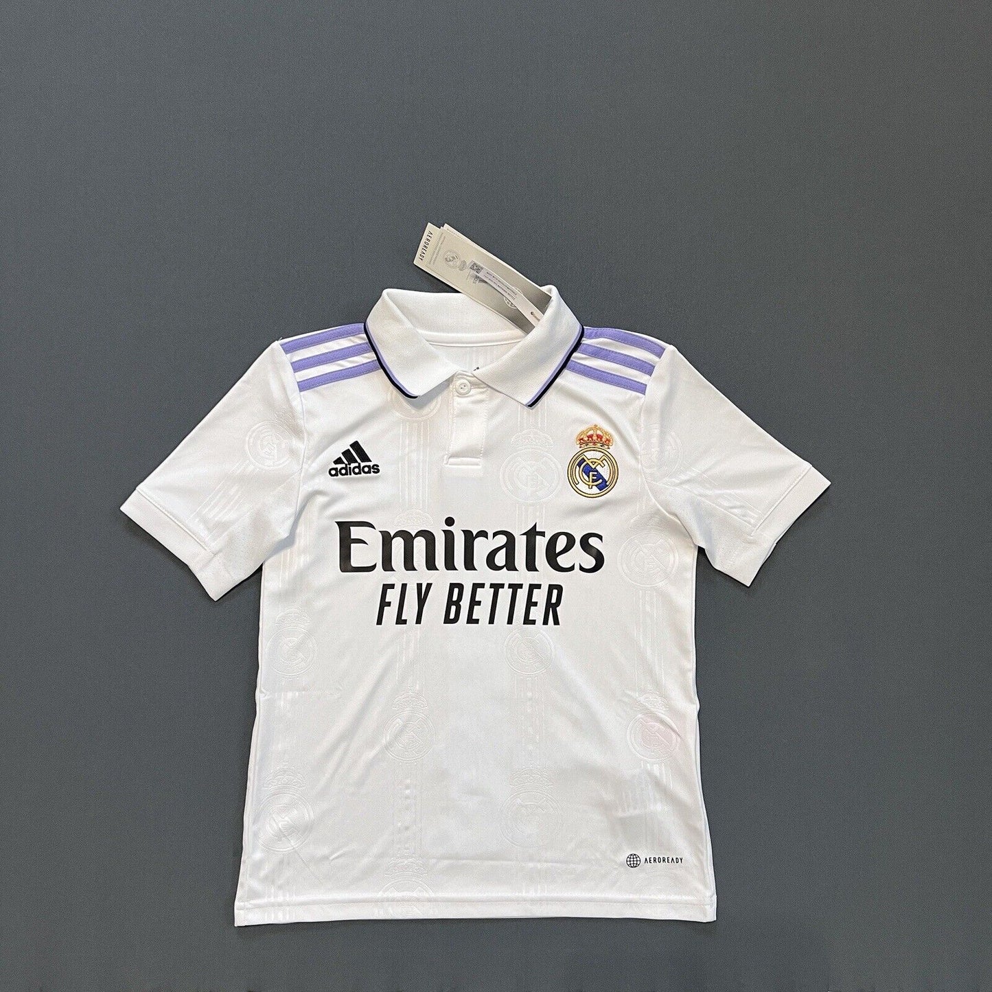 Alaba Real Madrid Jersey 22-23 Away Soccer Shirt HF2654 Adidas Boys Size XS