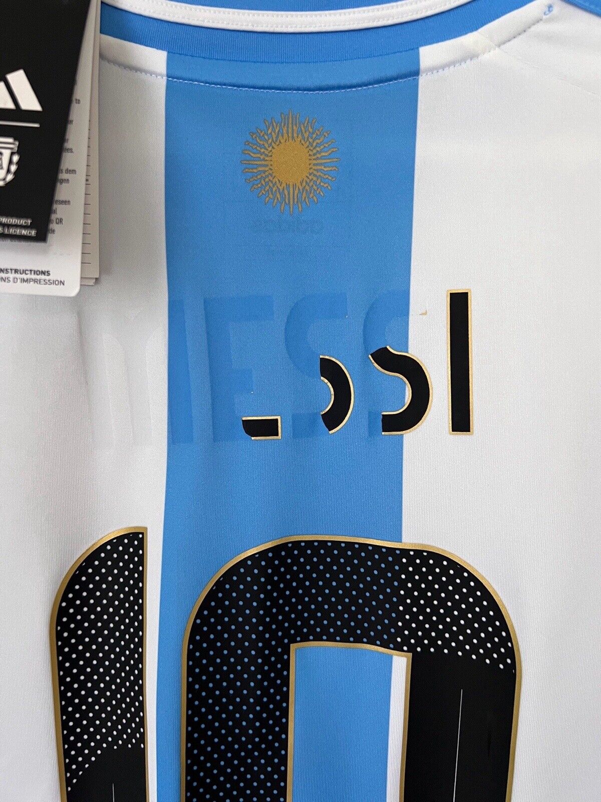 Messi Argentina Jersey 2024 Home Soccer Shirt IP8409 Adidas Mens Size S