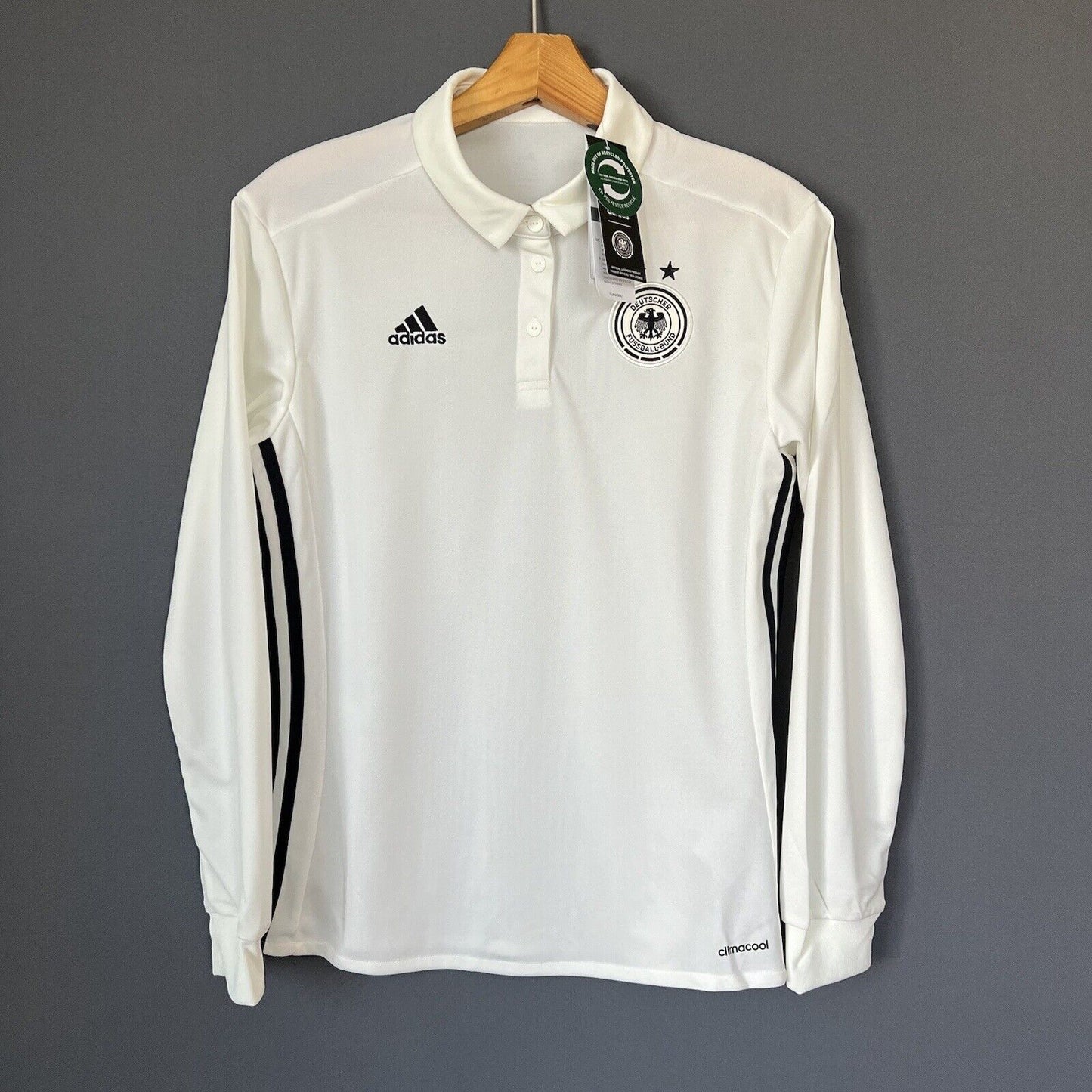 Germany Jersey Training Polo Women Football Soccer Shirt Size M Adidas