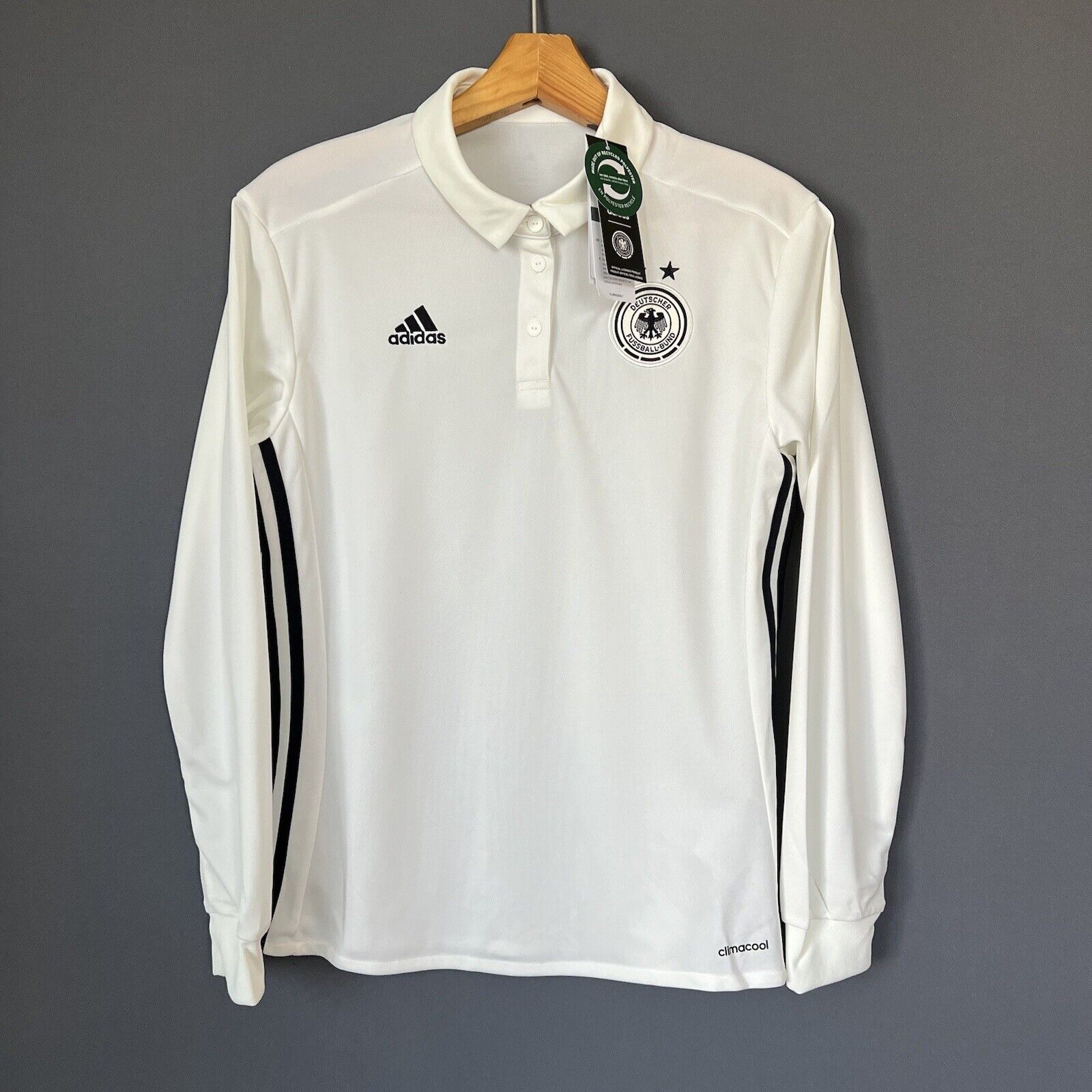 Germany Jersey Training Polo Women Football Soccer Shirt Size M Adidas