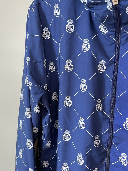 Real Madrid Windbreaker Jacket Monogram H59047 Soccer Adidas Mens Size L